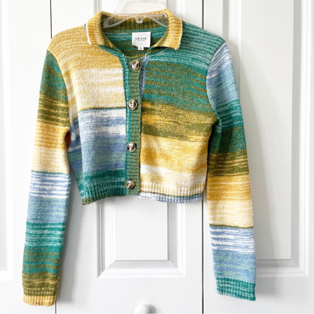 Dolls Kill Lelis cozy soft crop cardigan sweater